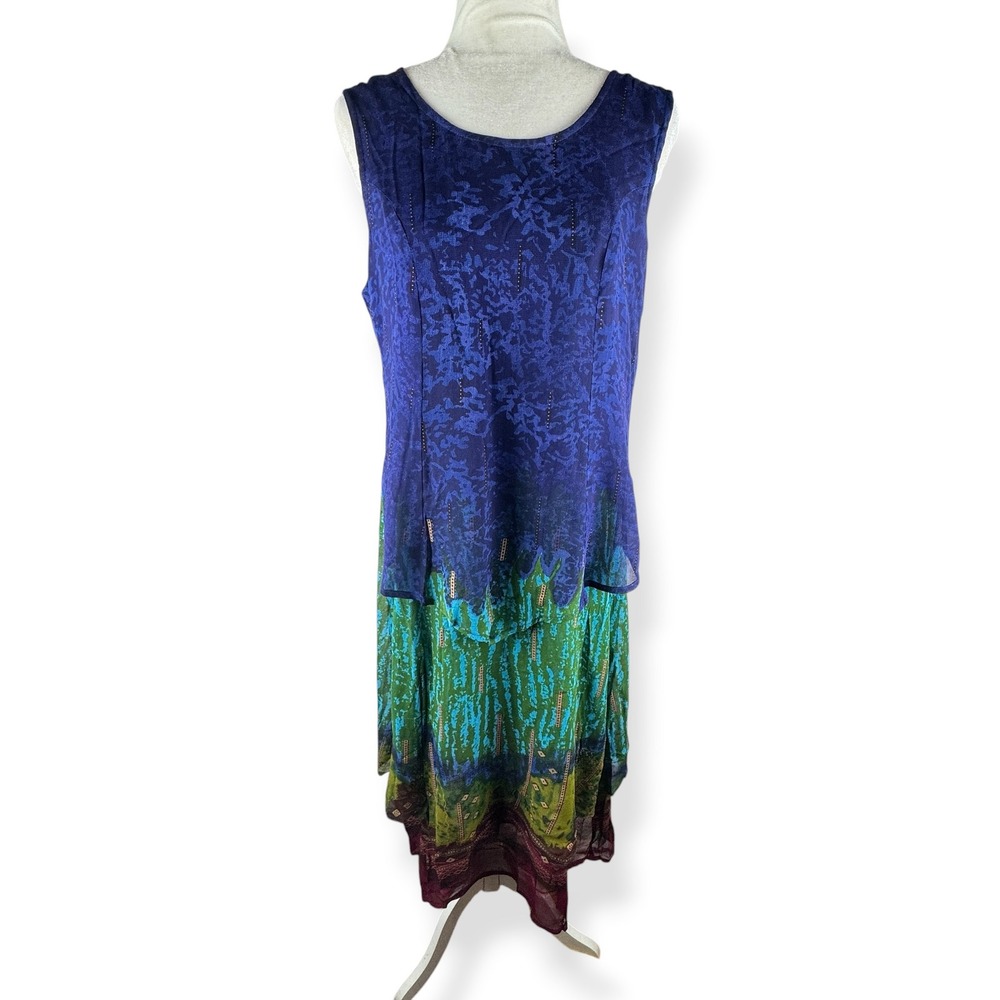 The Pyramid Collection‎ Dress Size Small Artsy Tiered Indie Whimsical Eclectic
